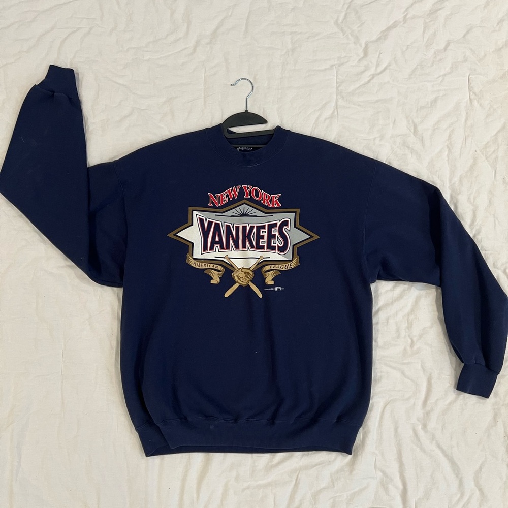 1996 vintage New York Yankees crew neck navy blue Large
